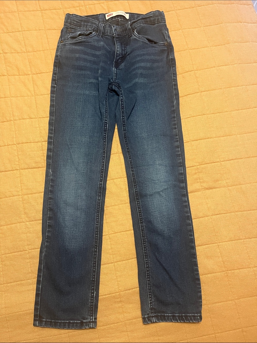 Boys Dark Blue Straight-Leg Jeans - Classic Comfort